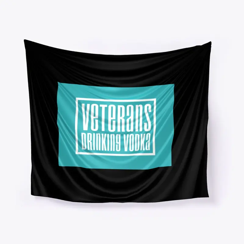 Veterans Drinking Vodka Teal Logo