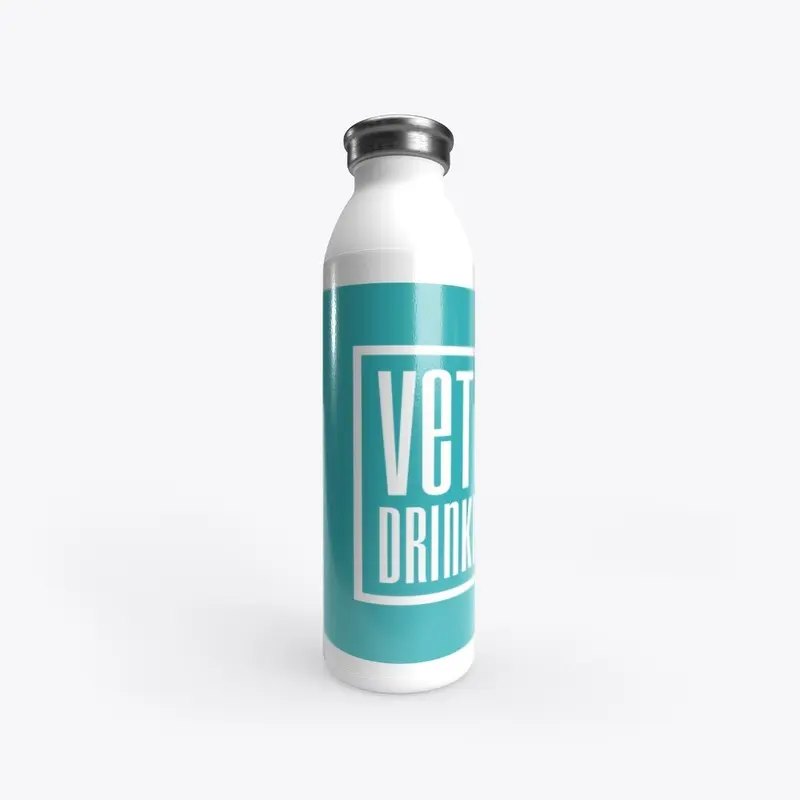 Veterans Drinking Vodka Teal Logo