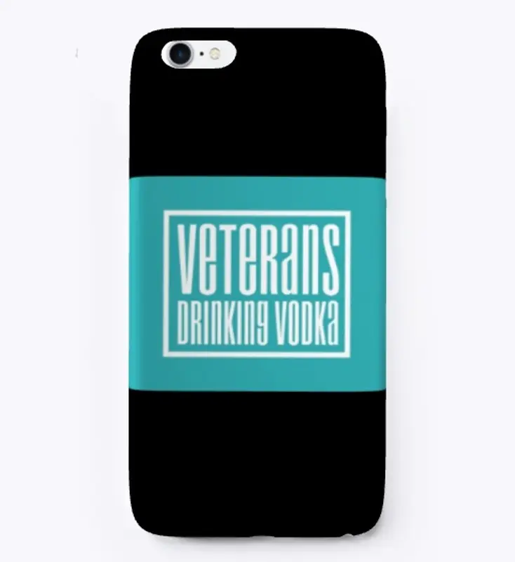 Veterans Drinking Vodka Teal Logo