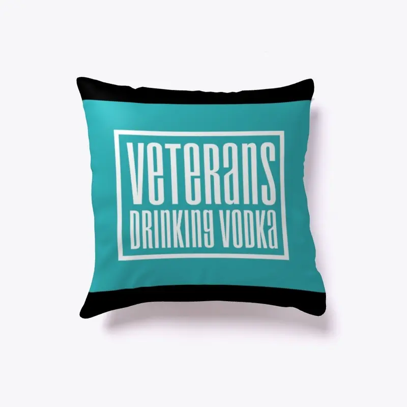 Veterans Drinking Vodka Teal Logo