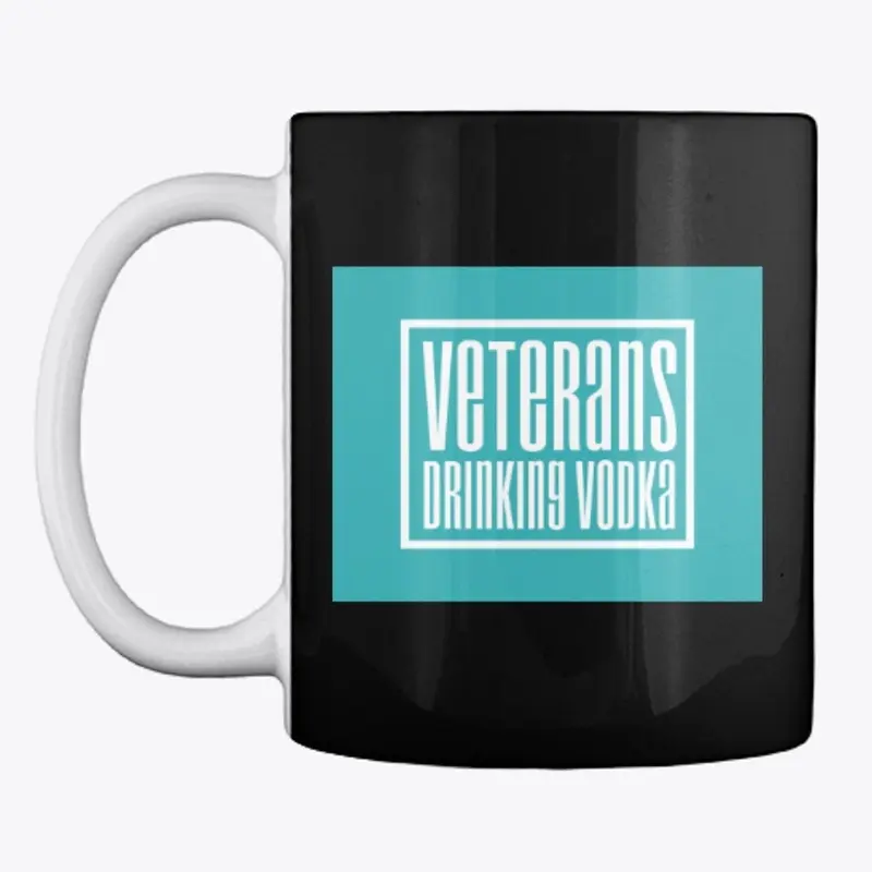 Veterans Drinking Vodka Teal Logo